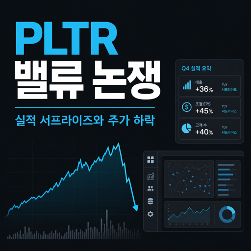 PLTR 밸류 논쟁 실적 서프라이즈와 주가 하락 블로그 썸네일