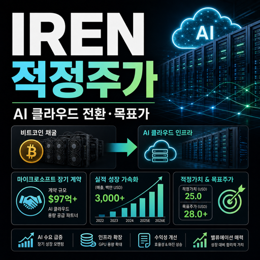 아이렌 IREN 적정주가 AI 클라우드 전환 목표가 블로그 썸네일