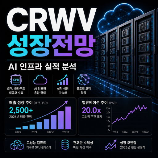 코어위브 CRWV 성장전망 AI 인프라 실적 분석 블로그 썸네일