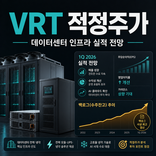 버티브 홀딩스(VRT) 최근 재무재표로 본 적정 주가 실적 전망은?