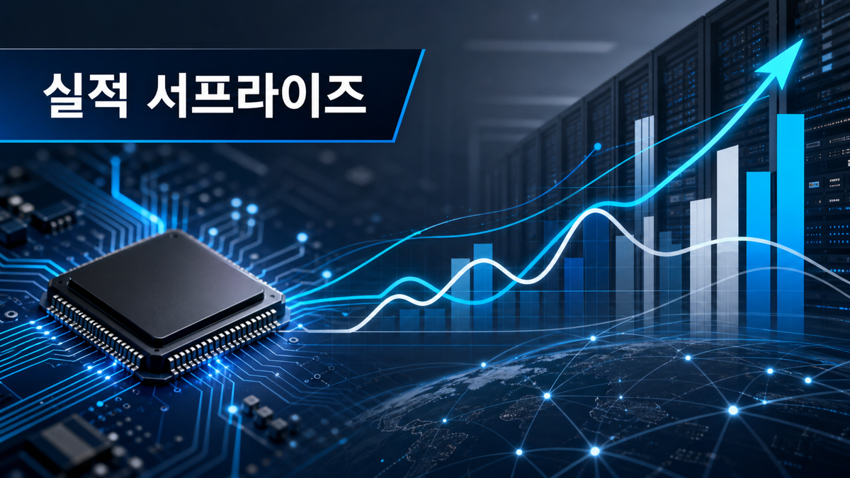 맥스리니어 MXL 실적 서프라이즈와 AI 반도체 수요를 표현한 블로그 본문 이미지