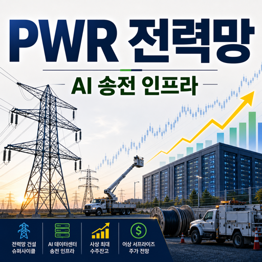 퀀타 서비스 PWR 전력망 건설 AI 데이터센터 송전 인프라 전망 블로그 썸네일