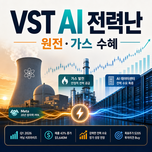 비스트라(VST) AI 전력난 최대 수혜주 될까? 원전·가스 발전과 주가 전망 1 비스트라 VST AI 전력난 원전 가스 발전 주가 전망 블로그 썸네일
