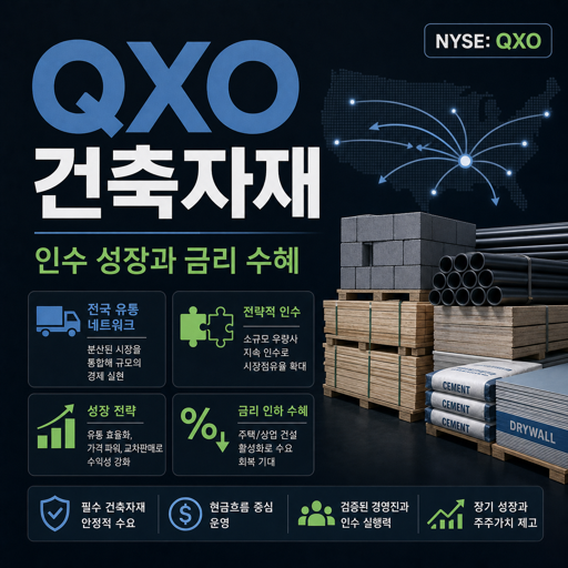 QXO 건축자재 인수 성장과 금리 수혜 블로그 썸네일