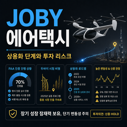 JOBY 에어택시 상용화 단계와 투자 리스크 블로그 썸네일