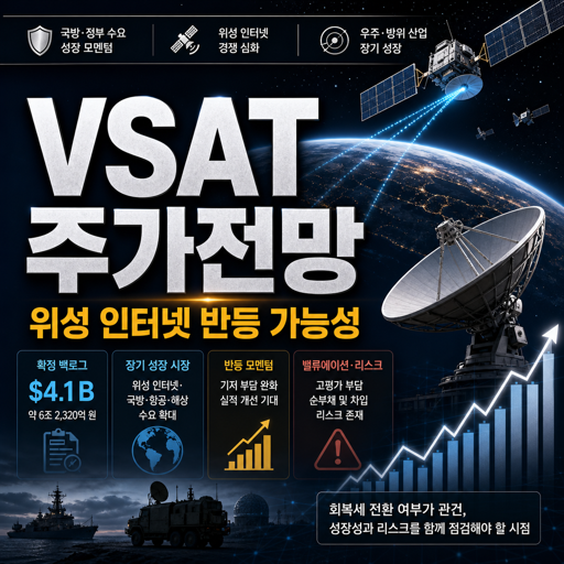 비아샛 VSAT 위성 인터넷 경쟁 속 반등 가능성과 투자 리스크 블로그 썸네일